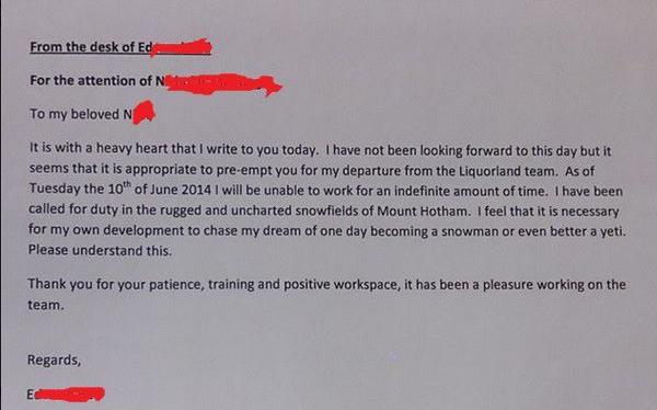 most funny resignation letters and videos