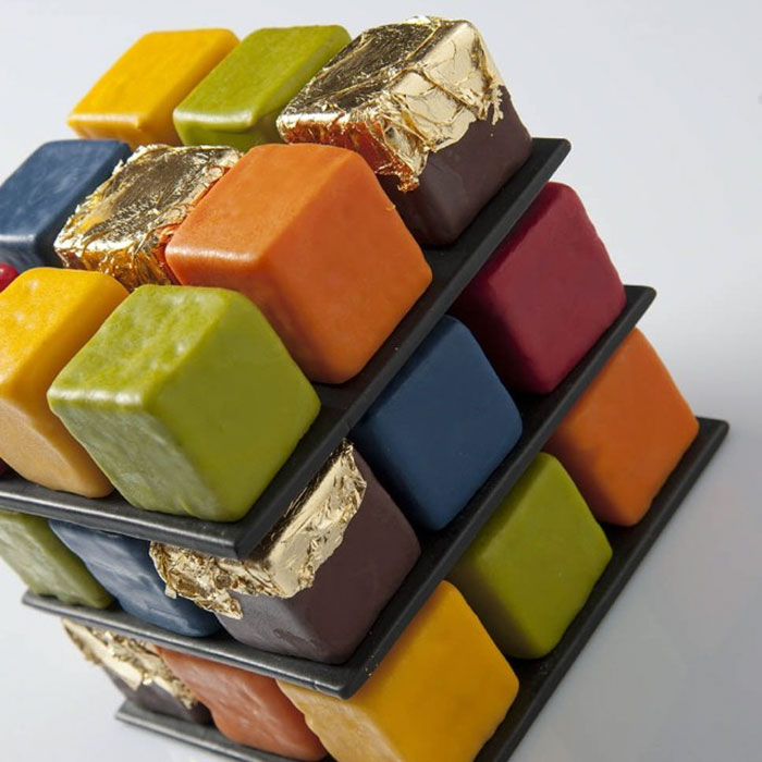 Rubik's Cube Style Cakes